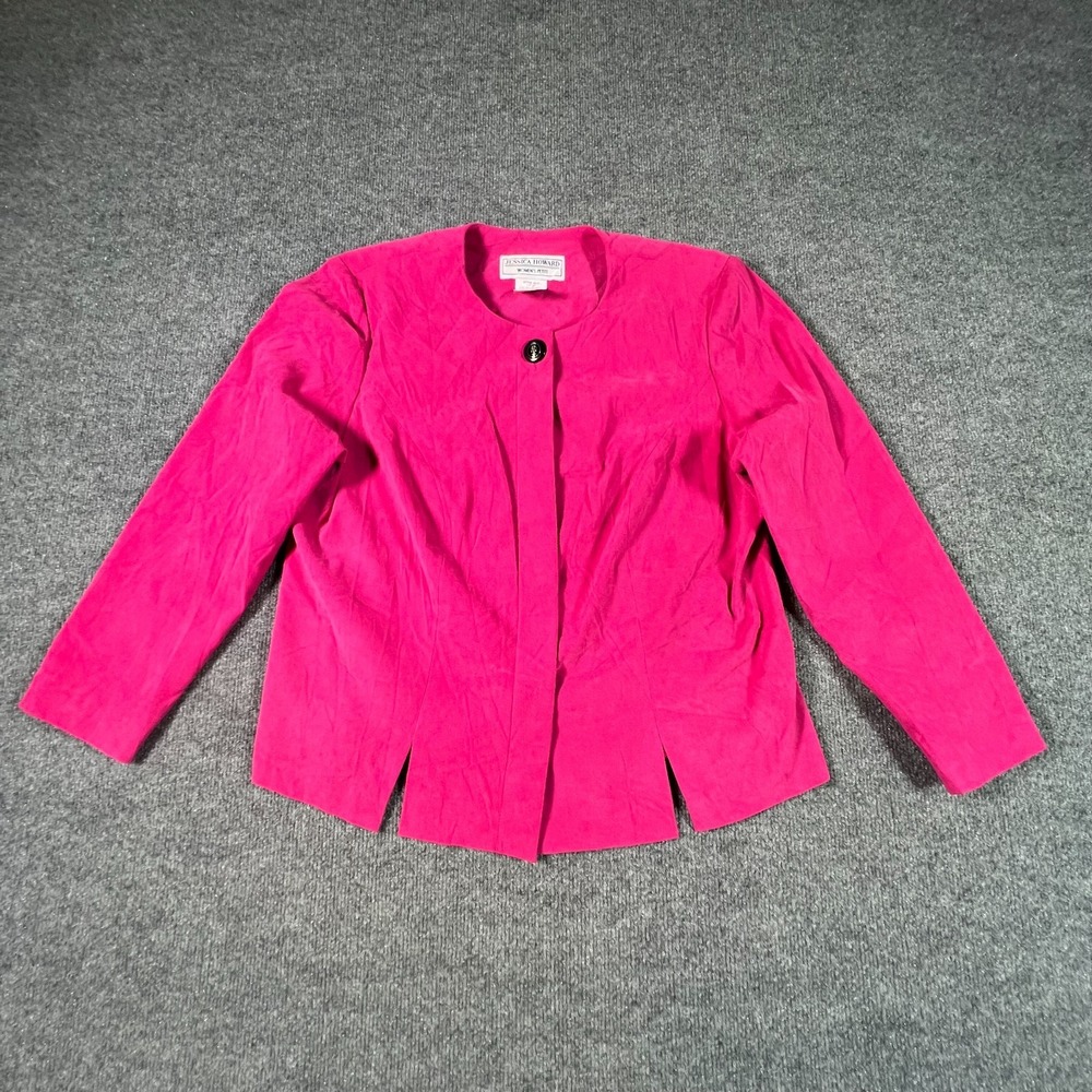 Jessica Howard Women 16P Pink Tuxedo Suit Top Formal Wedding Cocktail Party